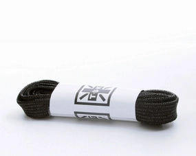 120 CM Metallic Black Flat Laces