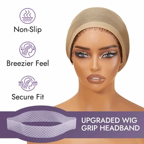 1pc Silicone Transparent White Wig Grip Band, Anti-Slip with Perforated Breathable