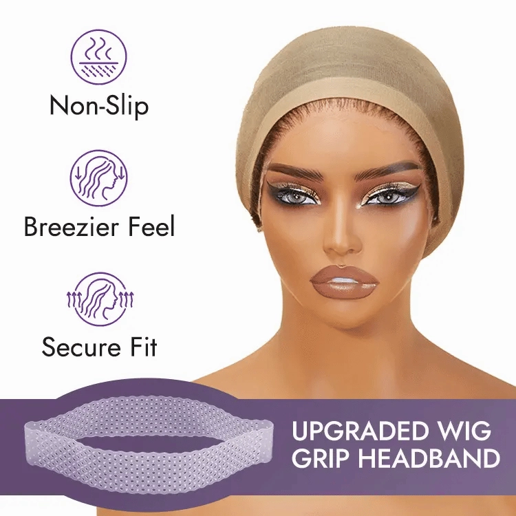 1pc Silicone Transparent White Wig Grip Band, Anti-Slip with Perforated Breathable