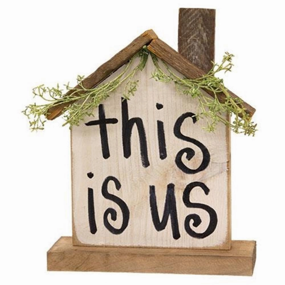 *"This is Us" Wooden Farmhouse on Base