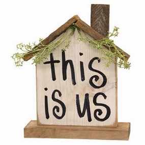 *"This is Us" Wooden Farmhouse on Base
