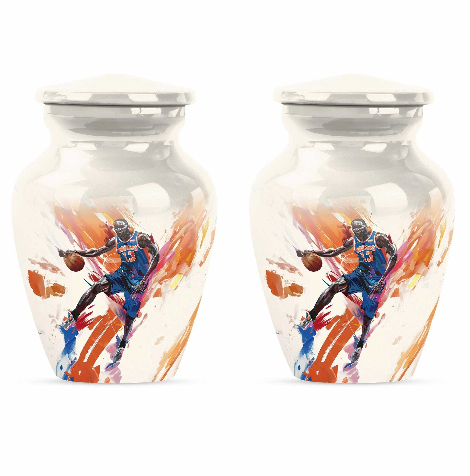 Abstract Basketball Urn: Majestic Memorial for Men & Women