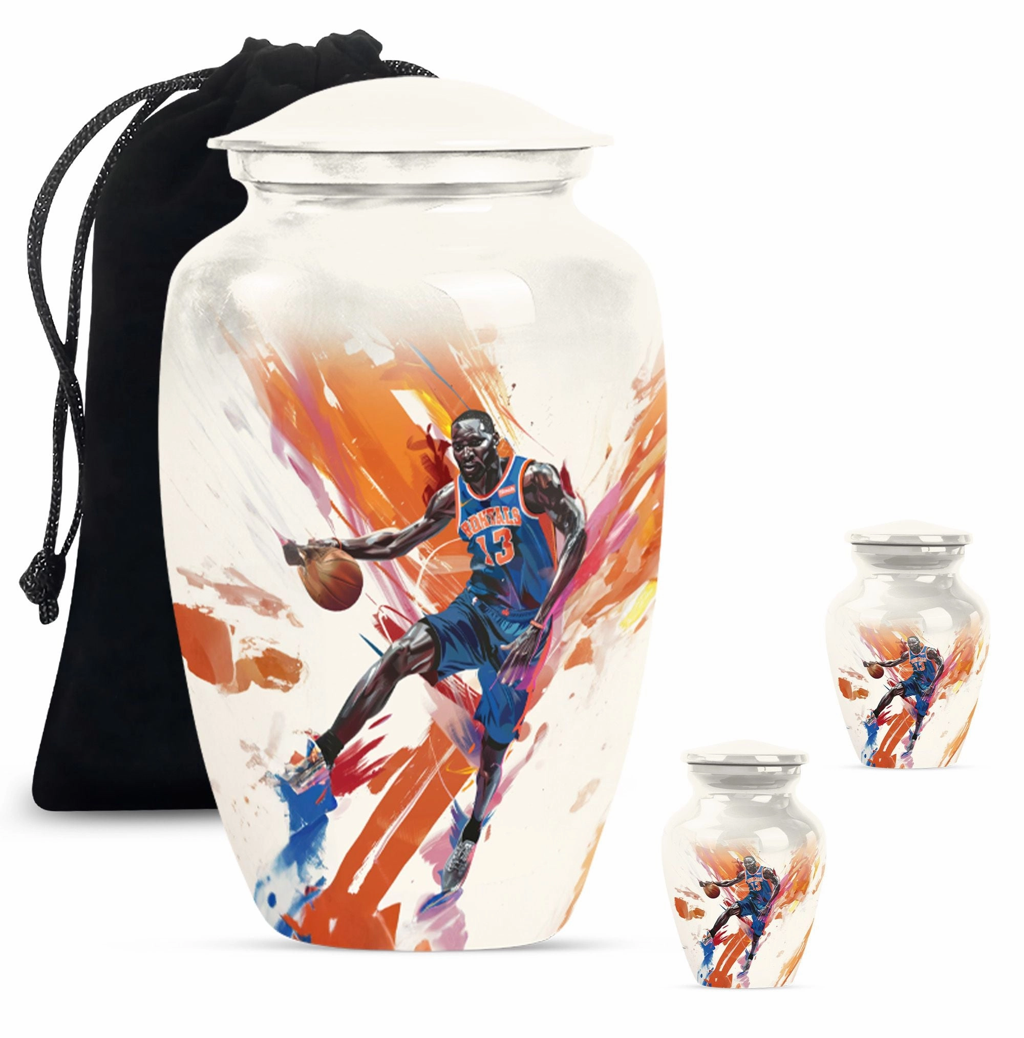 Abstract Basketball Urn: Majestic Memorial for Men & Women