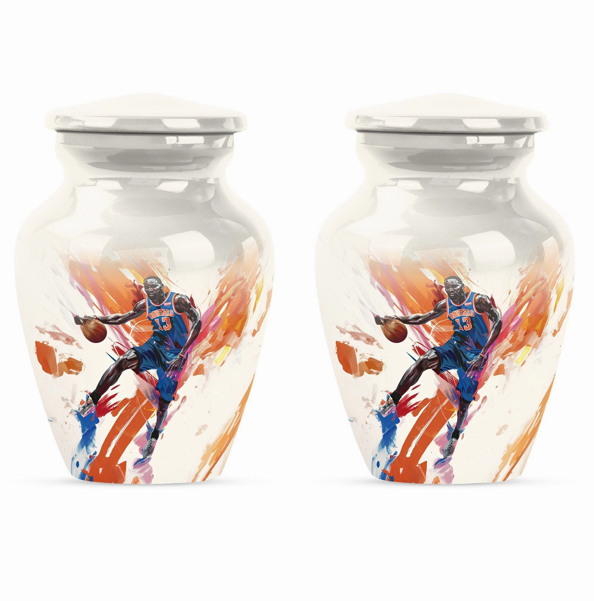Abstract Basketball Urn: Majestic Memorial for Men & Women