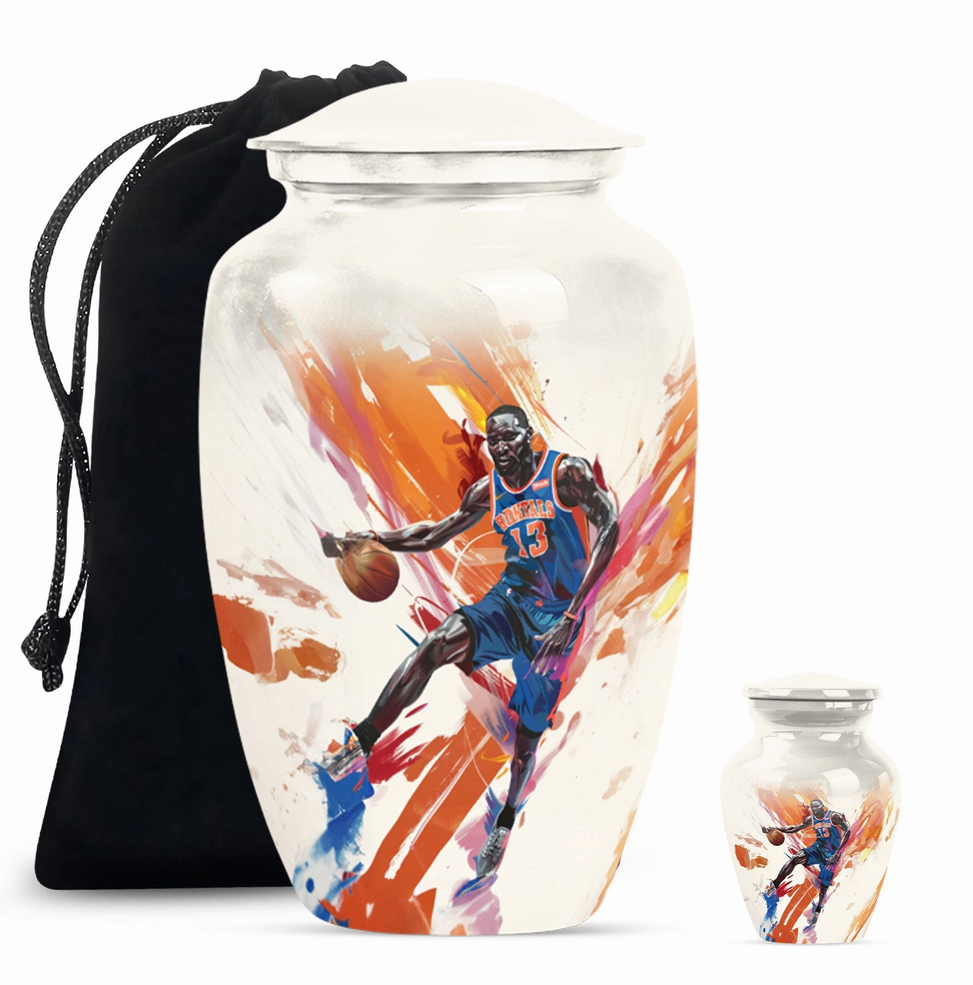 Abstract Basketball Urn: Majestic Memorial for Men & Women