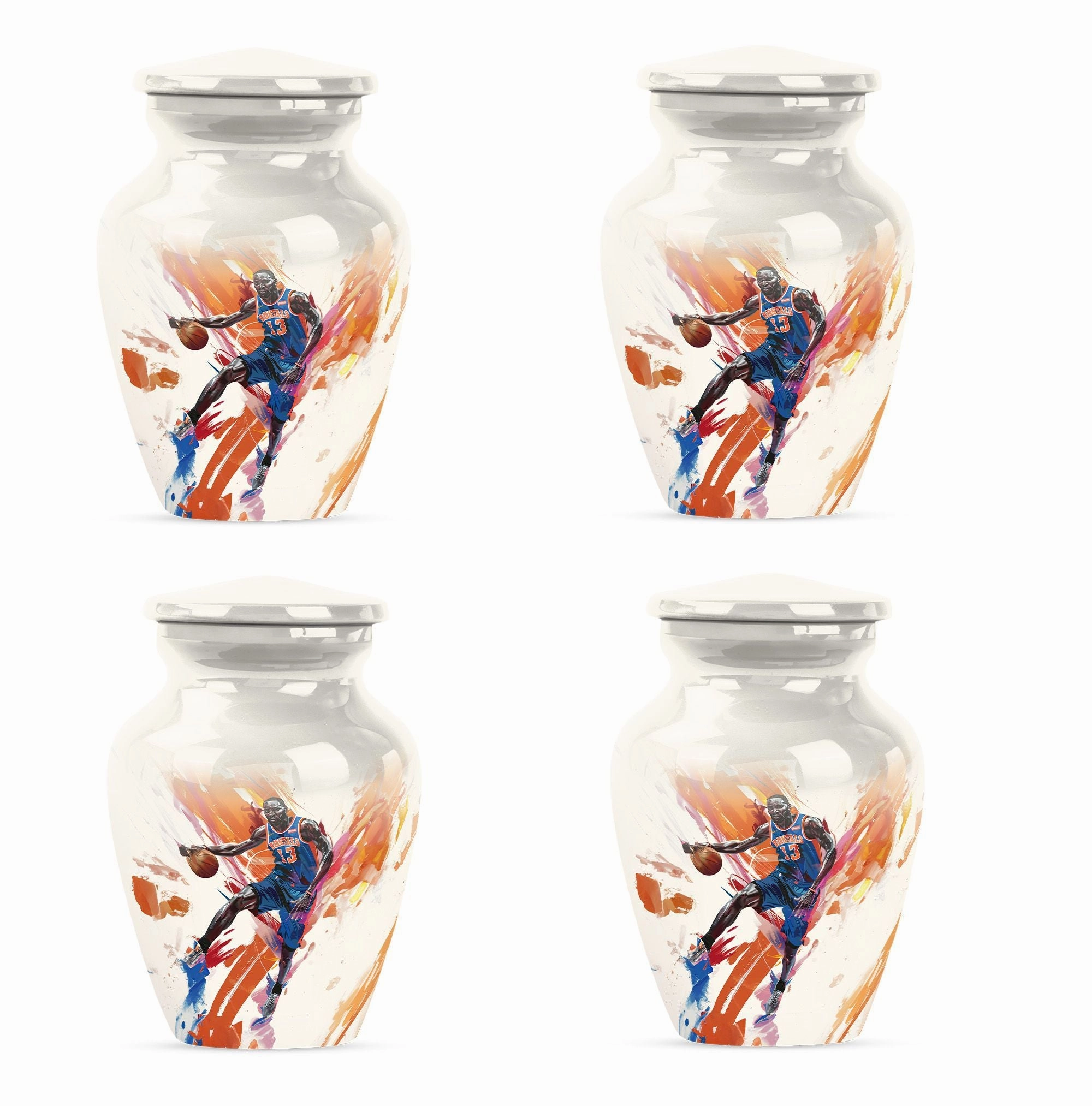 Abstract Basketball Urn: Majestic Memorial for Men & Women