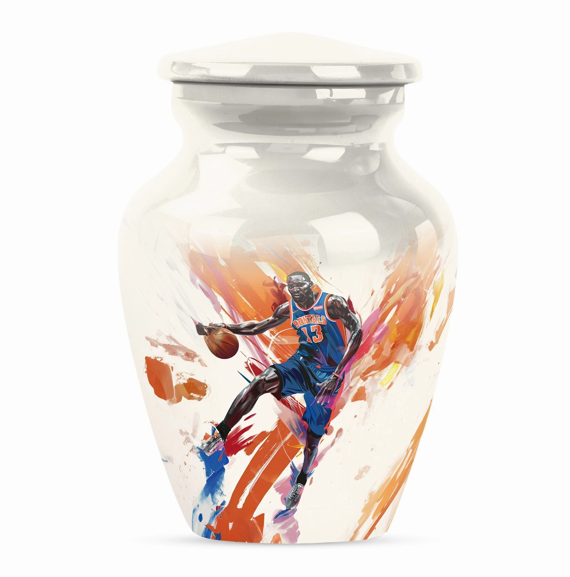 Abstract Basketball Urn: Majestic Memorial for Men & Women