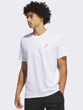 Adidas Lil Stripe Spring Break Graphic Men Basketball T-Shirt White