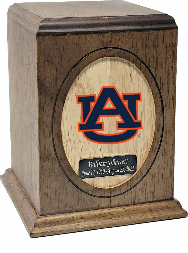 Auburn University Tigers College Cremation Urn- Orange