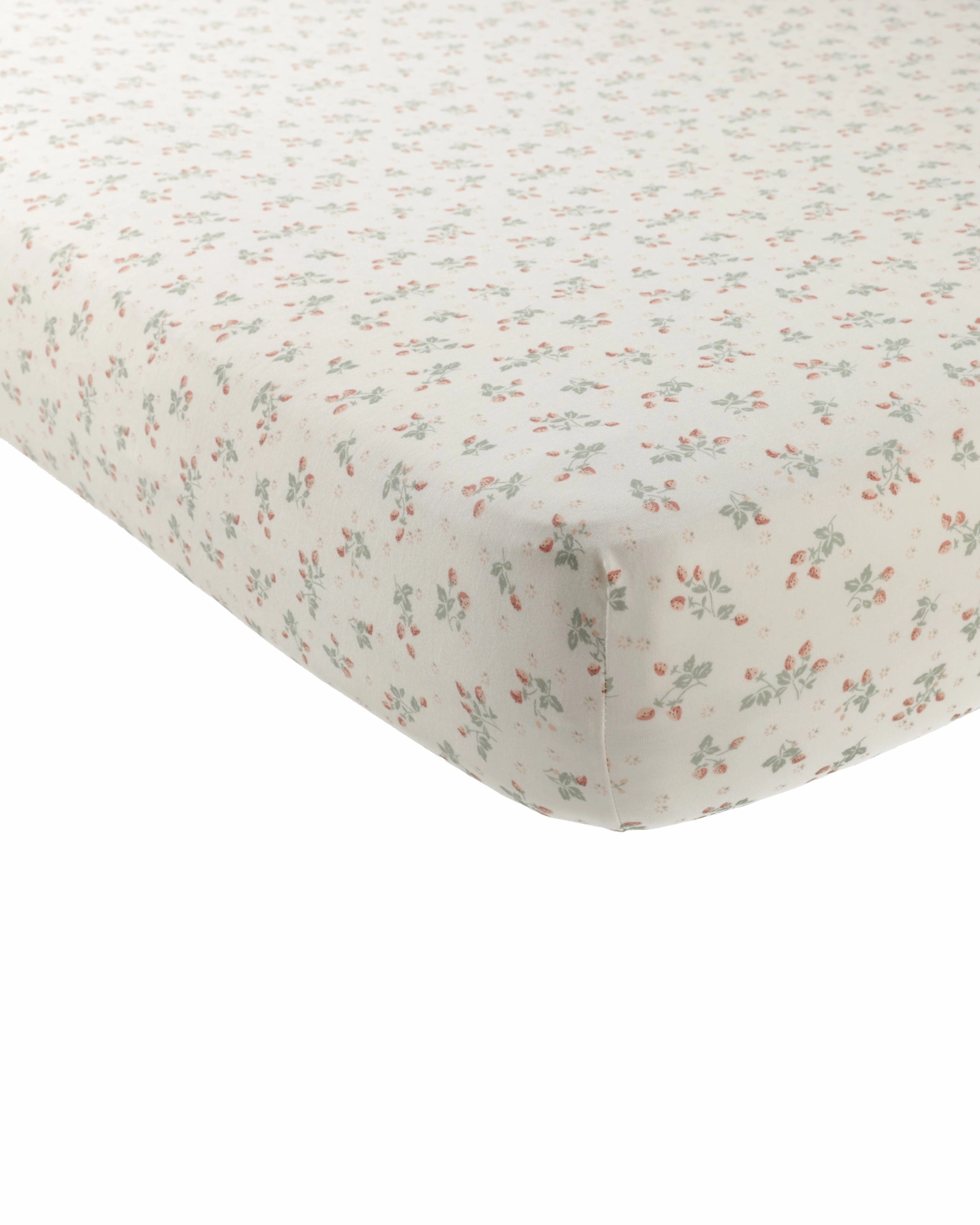 Bamboo Crib Sheet - Strawberries