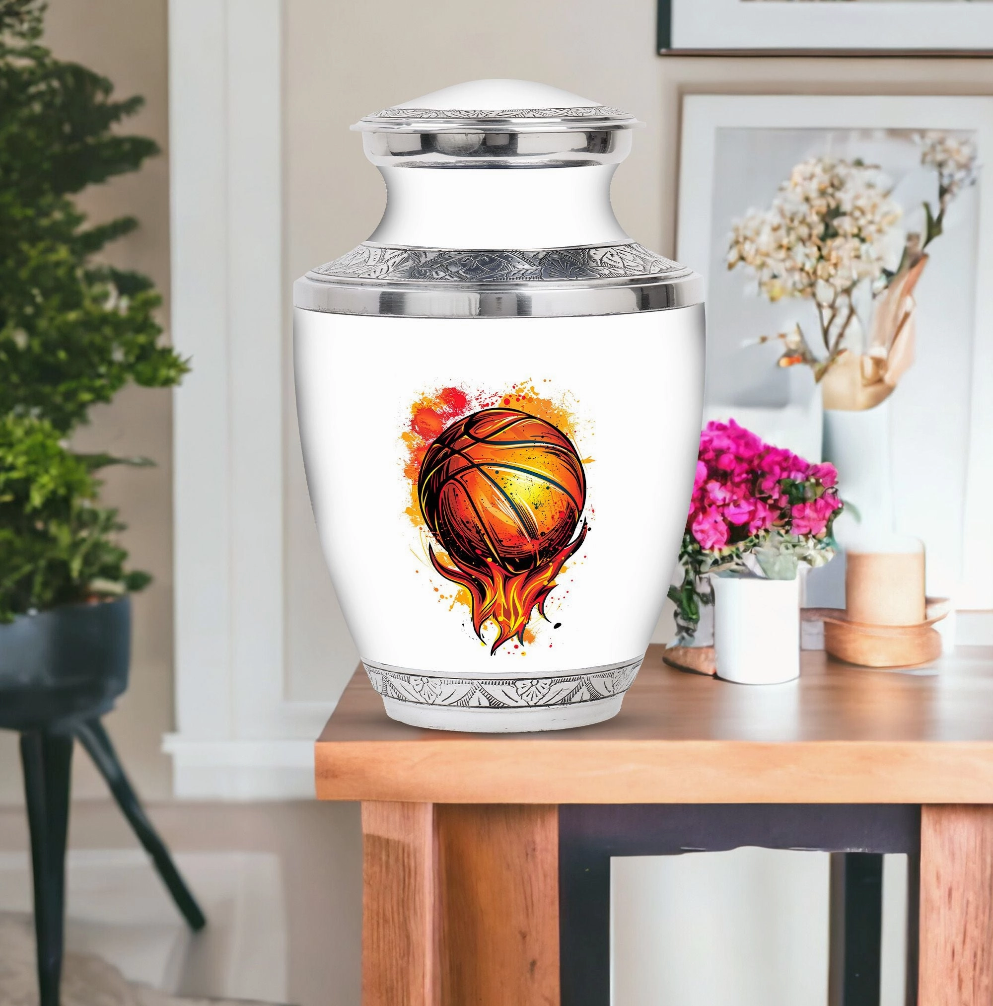 Basketball Cremation Medium Urn For Ashes Memorial & Funeral Urn