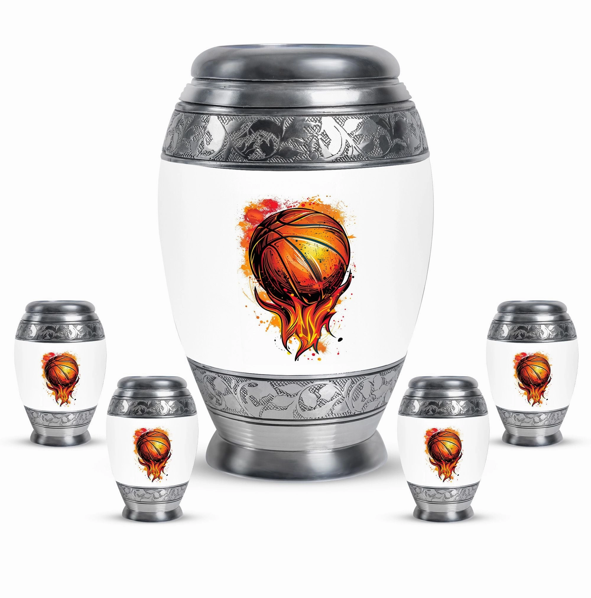 Basketball Cremation Medium Urn For Ashes Memorial & Funeral Urn