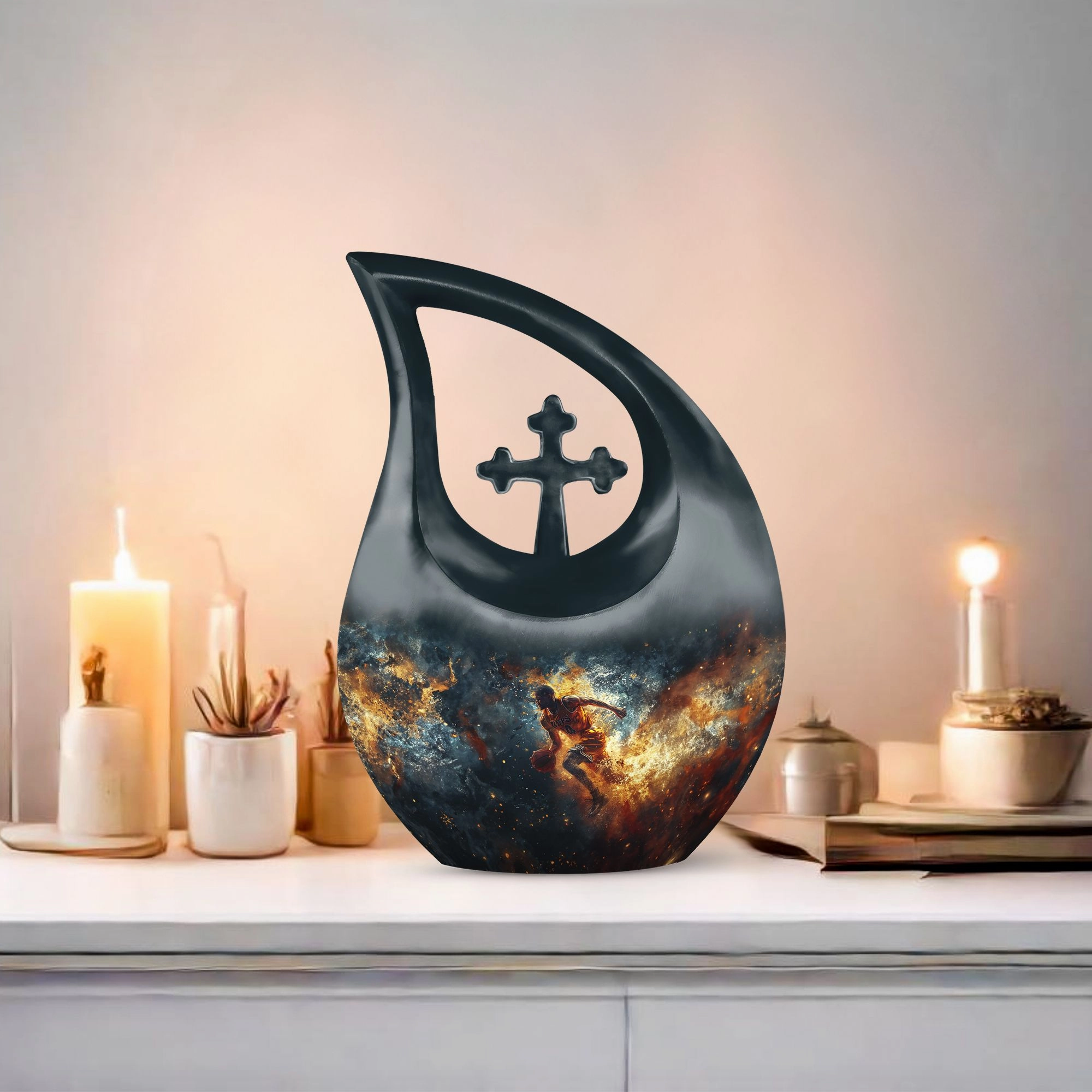 Basketball Cremation Urn : Personalized Container For Human Ashes
