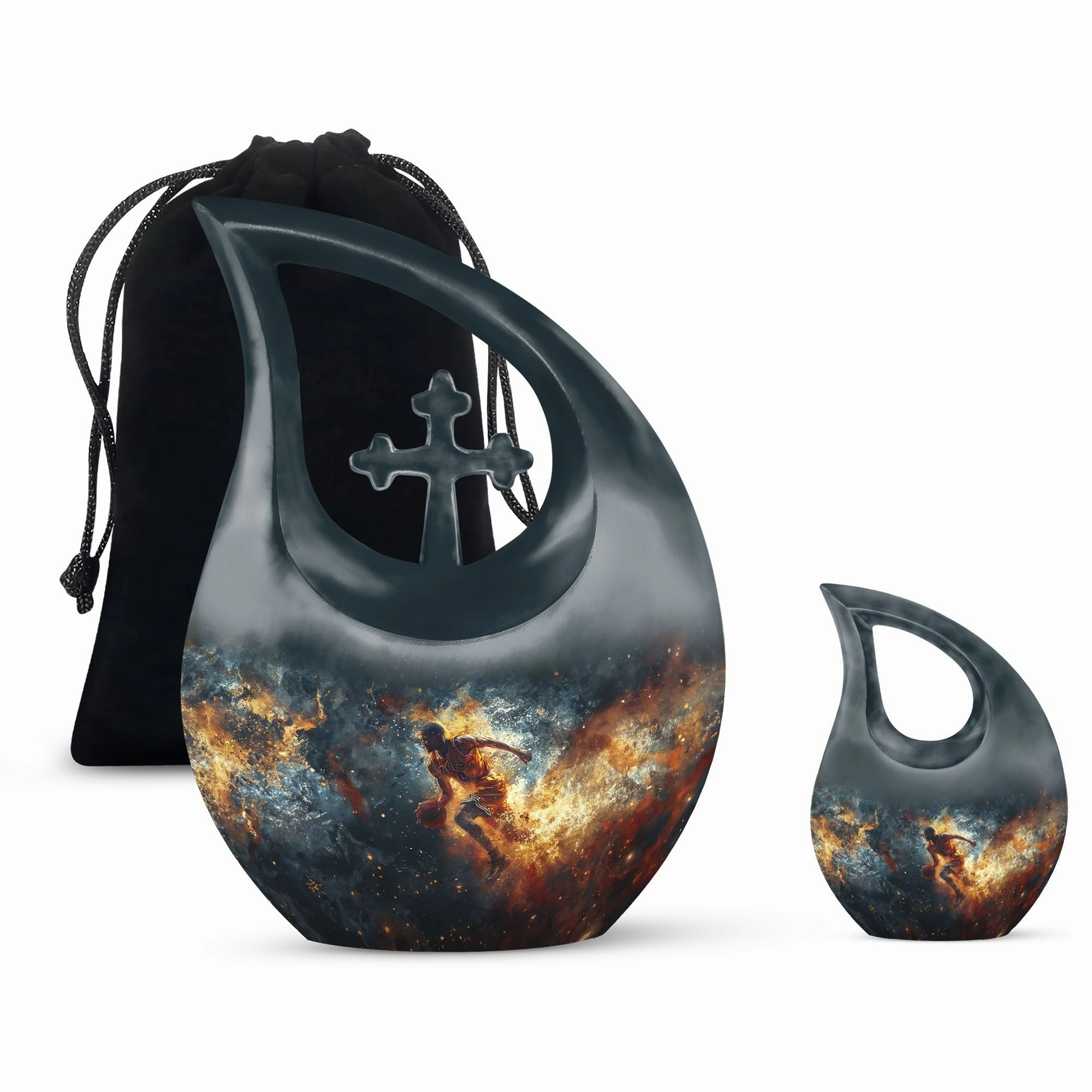 Basketball Cremation Urn : Personalized Container For Human Ashes