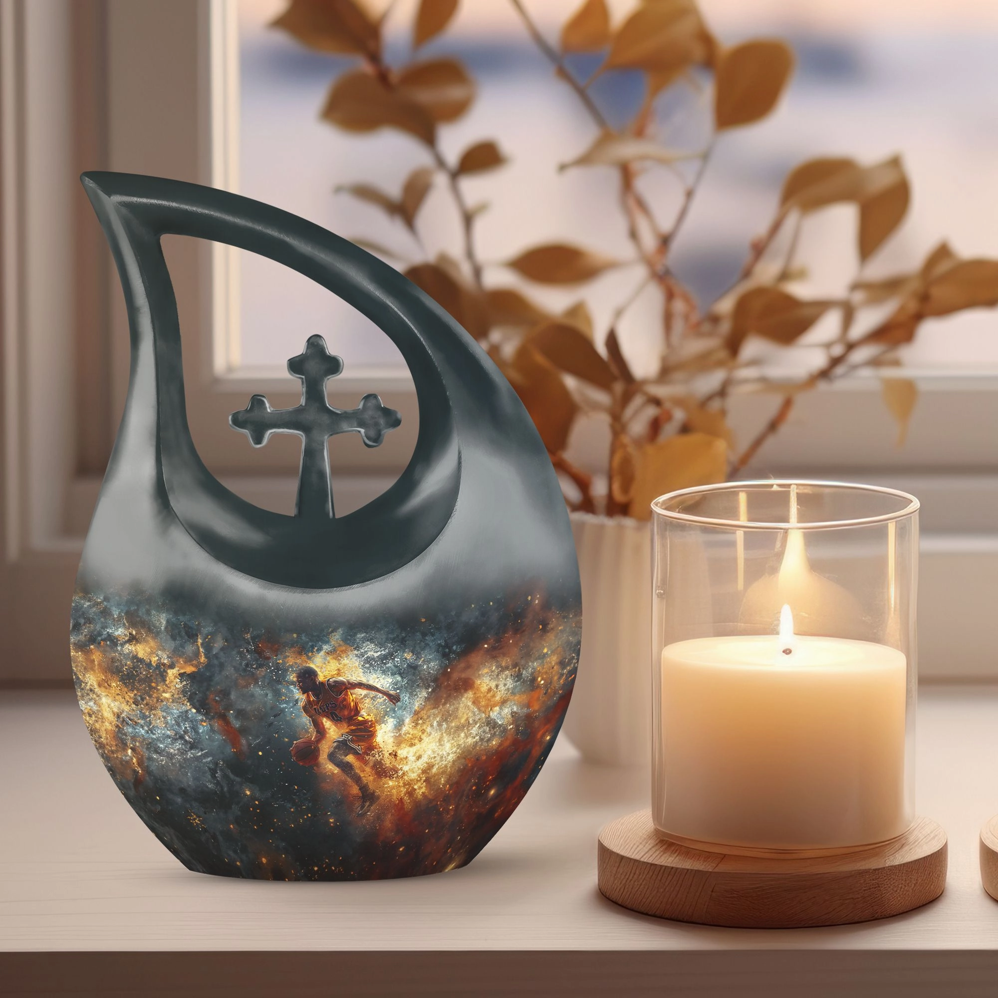 Basketball Cremation Urn : Personalized Container For Human Ashes