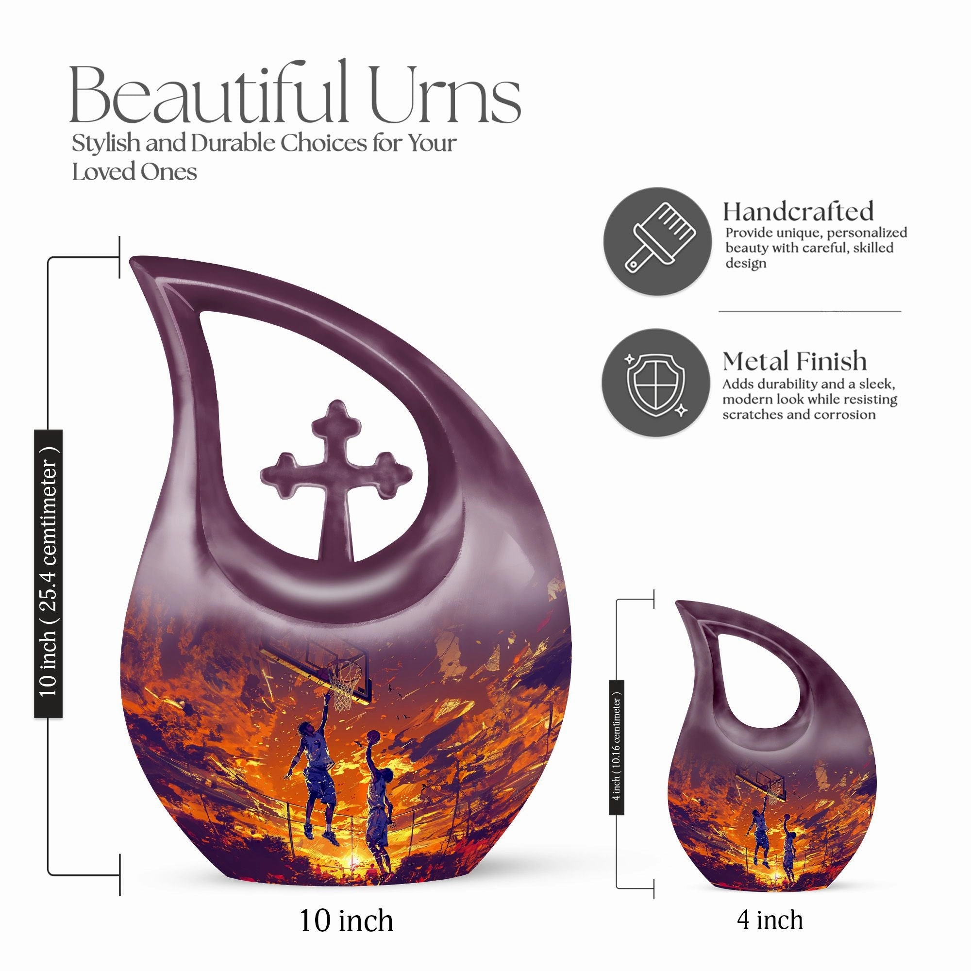 Basketball Cremation Urn: Extra Large Memorial Cremation Urn