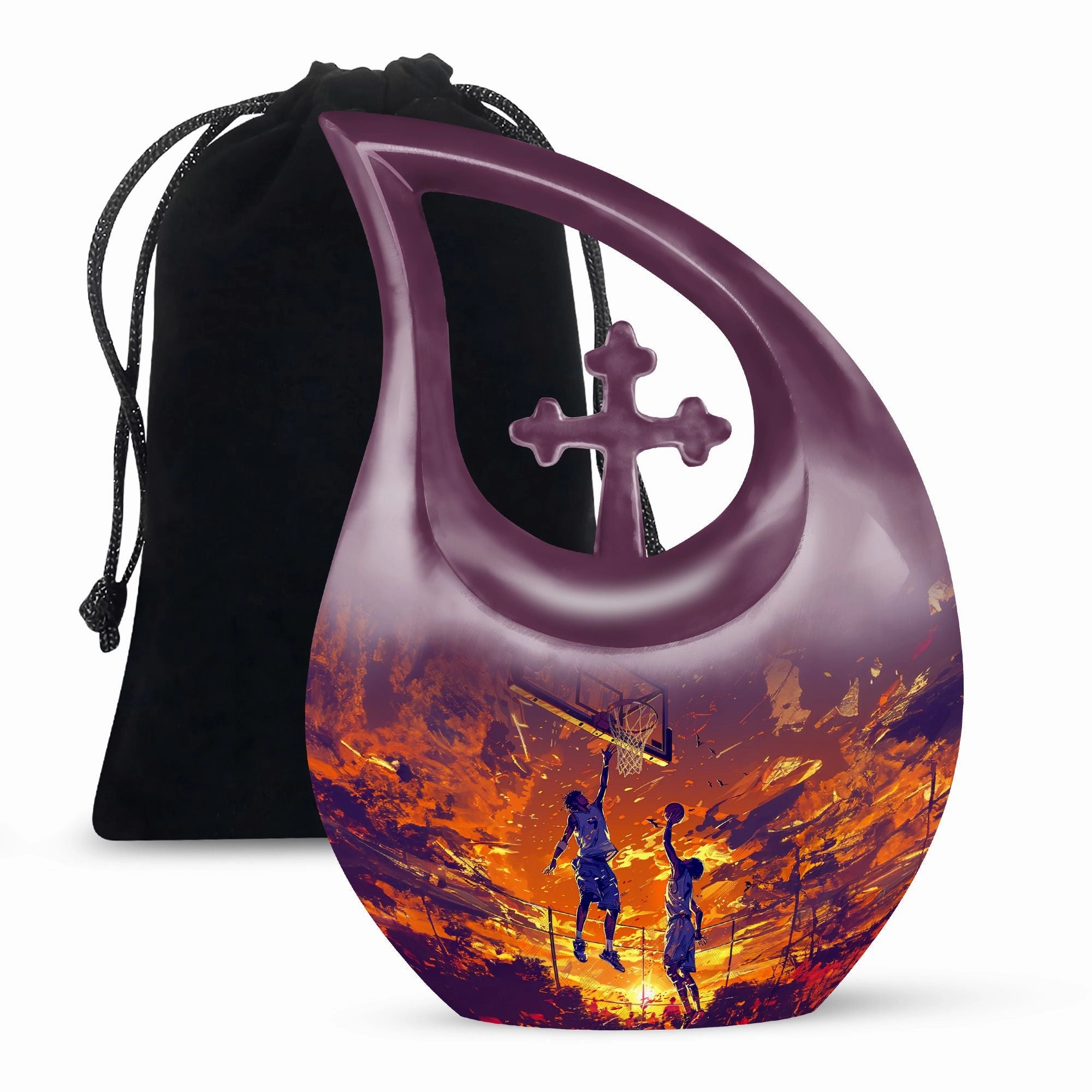 Basketball Cremation Urn: Extra Large Memorial Cremation Urn