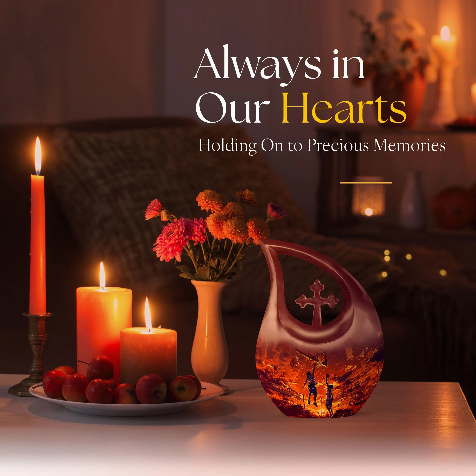 Basketball Cremation Urn: Extra Large Memorial Cremation Urn