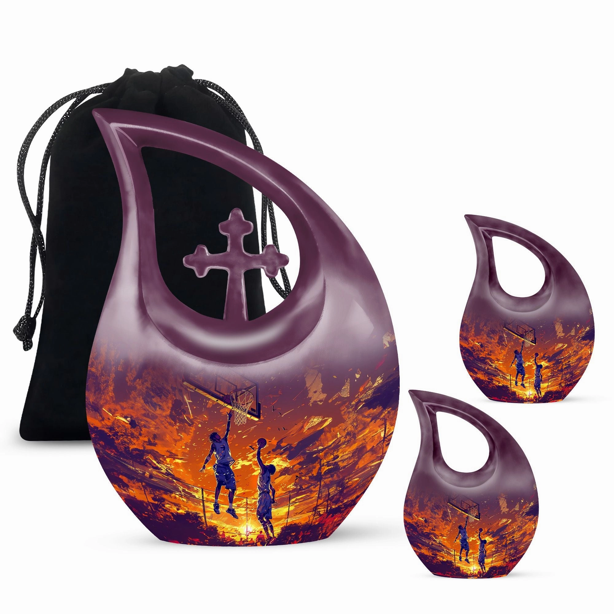 Basketball Cremation Urn: Extra Large Memorial Cremation Urn