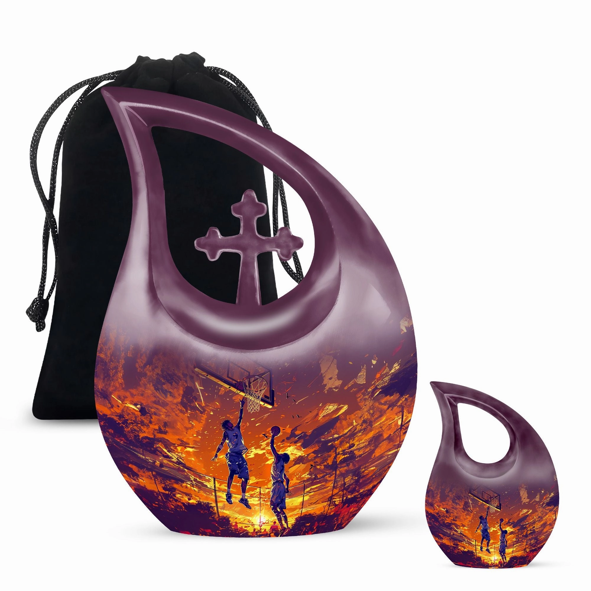Basketball Cremation Urn: Extra Large Memorial Cremation Urn