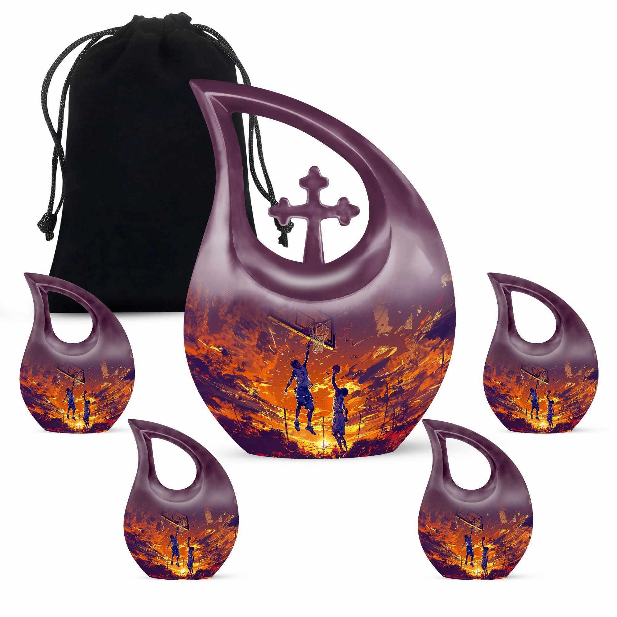 Basketball Cremation Urn: Extra Large Memorial Cremation Urn