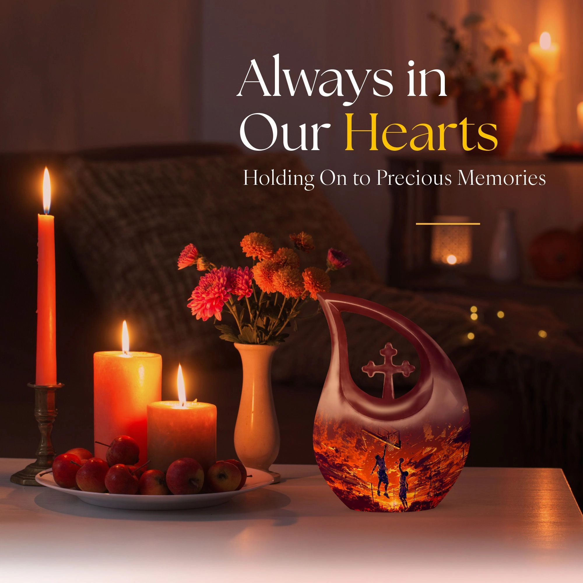 Basketball Cremation Urn: Extra Large Memorial Cremation Urn