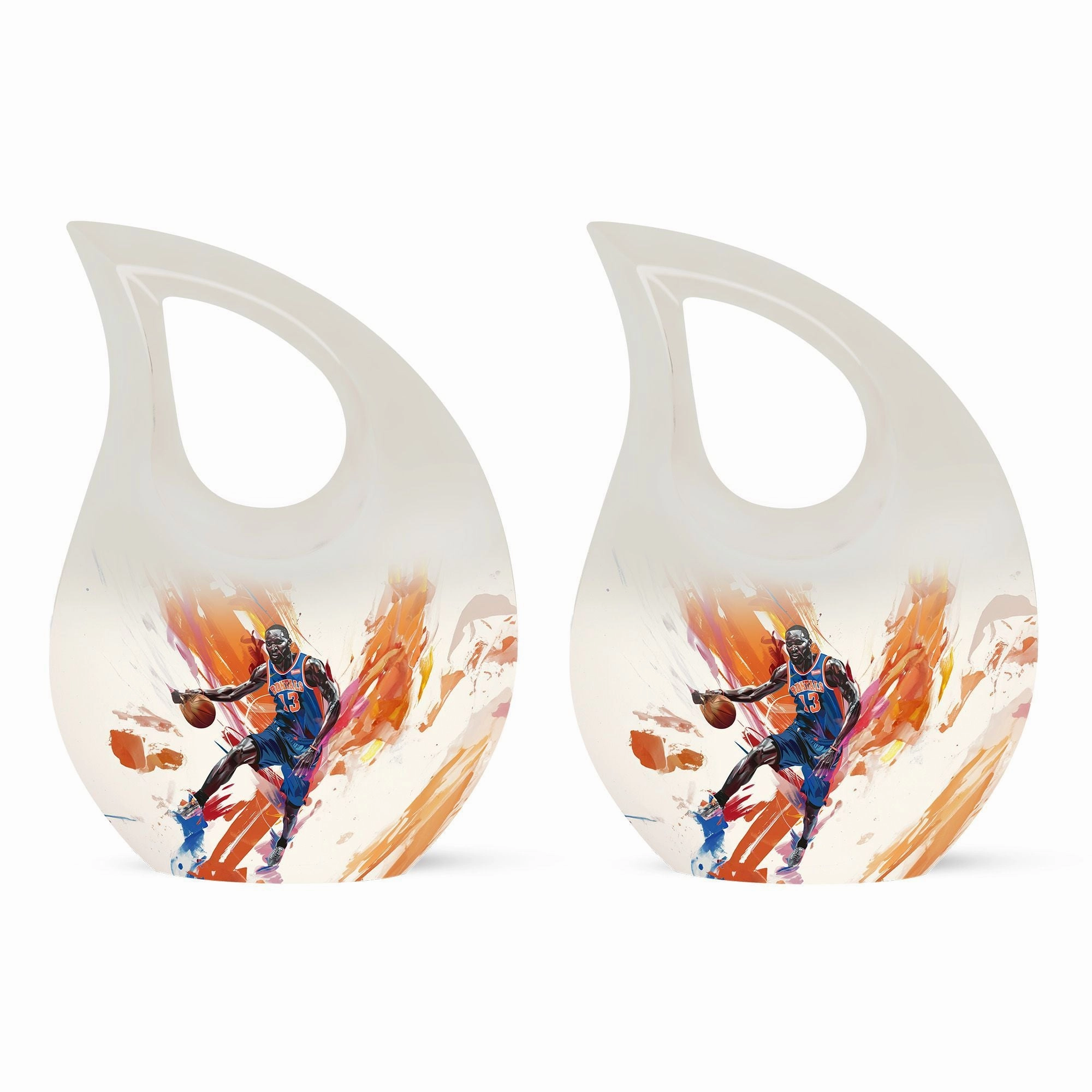 Basketball Cross Drop: An Alluring Keepsake Urn for  Memories