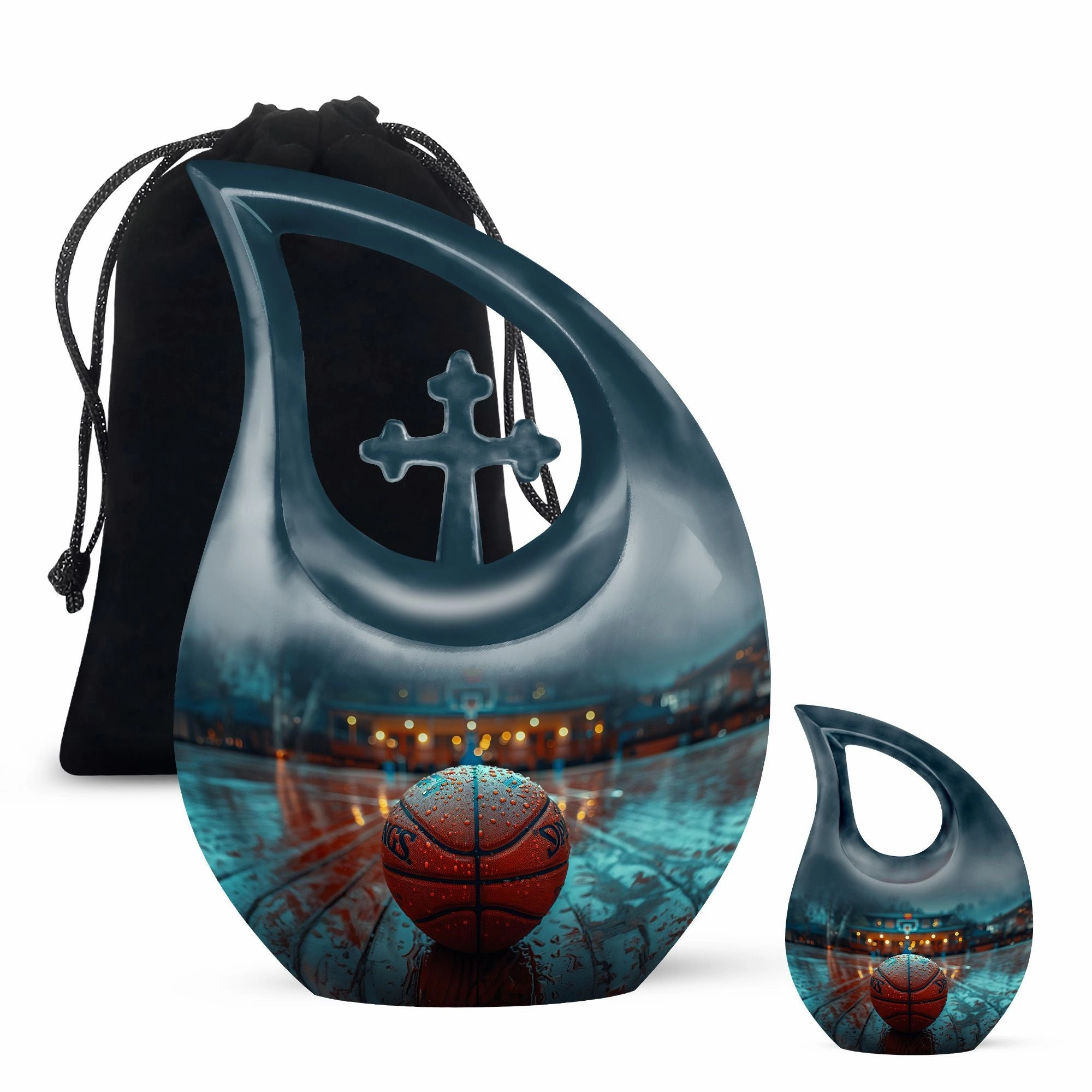 Basketball Memorial Urn - Small Keepsake Urn For Human Ashes