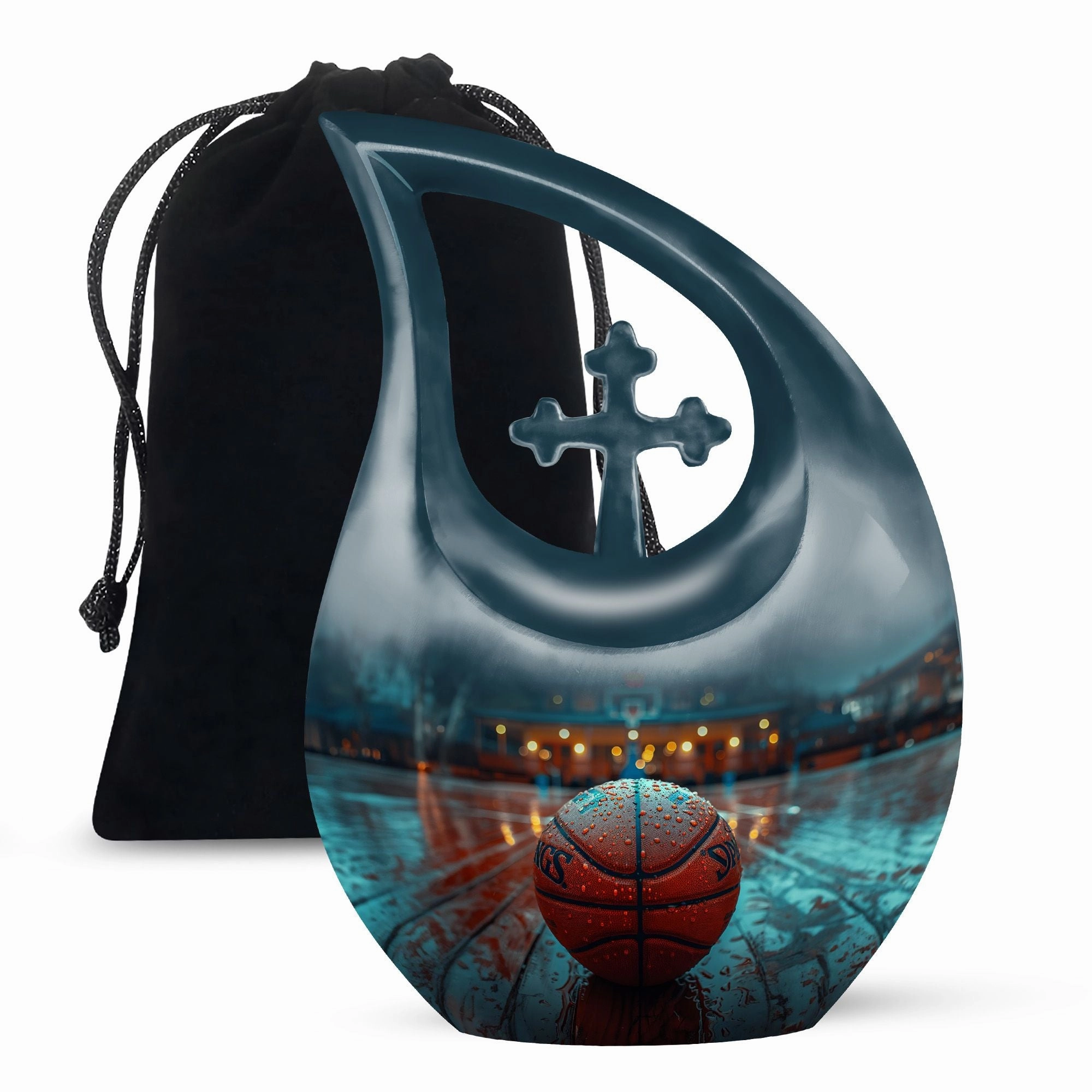 Basketball Memorial Urn - Small Keepsake Urn For Human Ashes