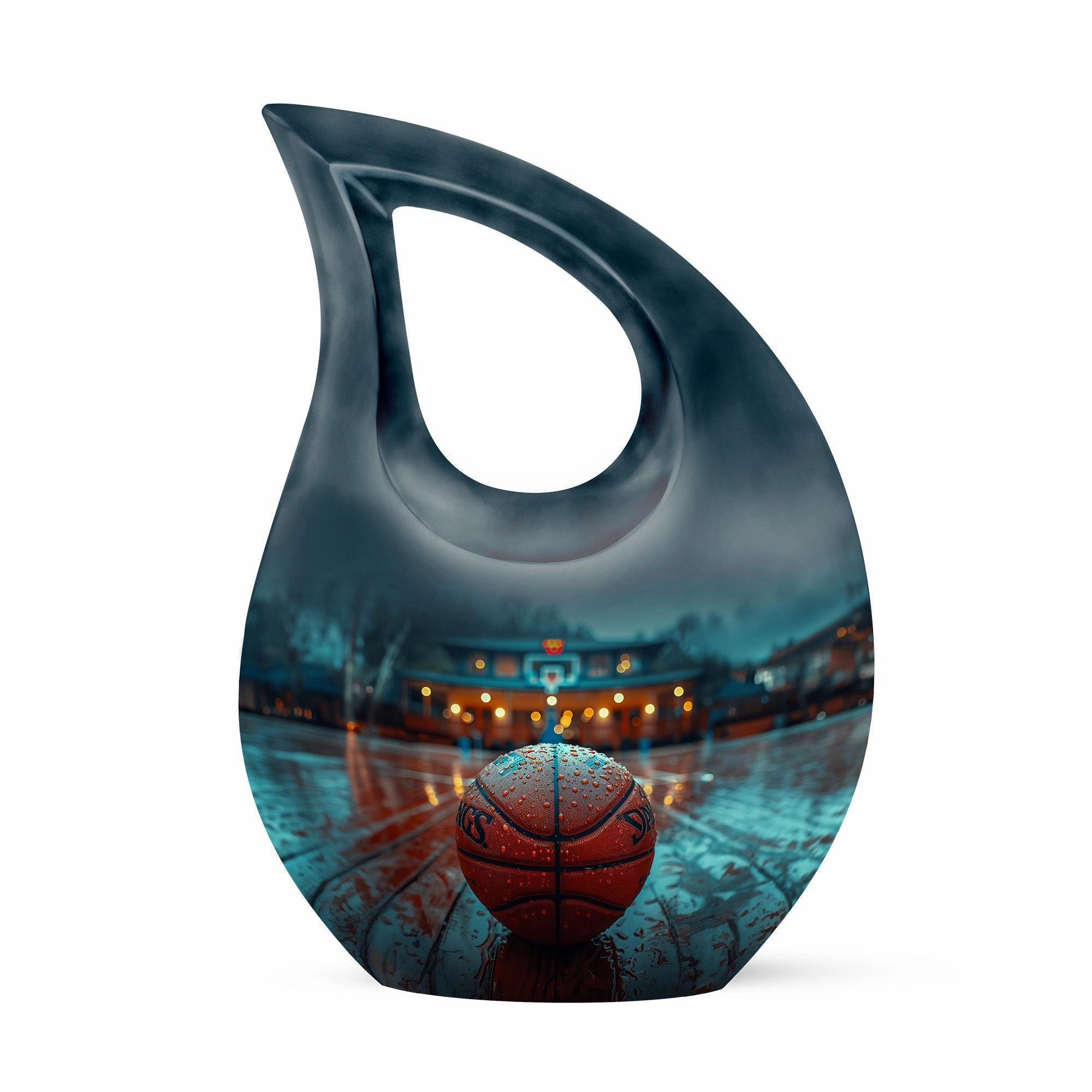 Basketball Memorial Urn - Small Keepsake Urn For Human Ashes