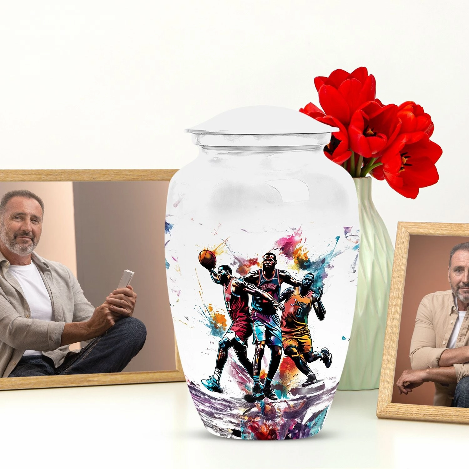 Basketball Memorial Urn for Human Ashes