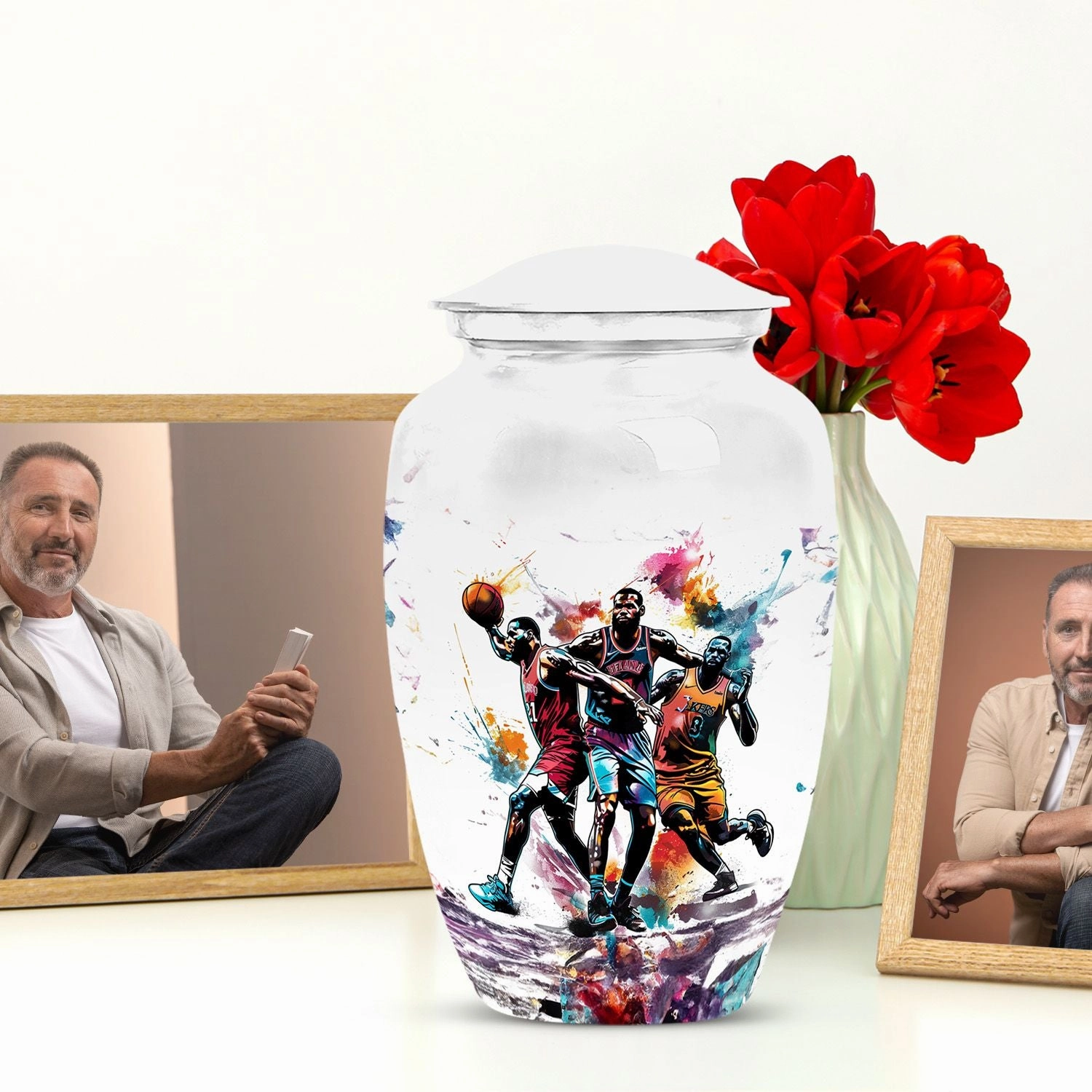 Basketball Memorial Urn for Human Ashes