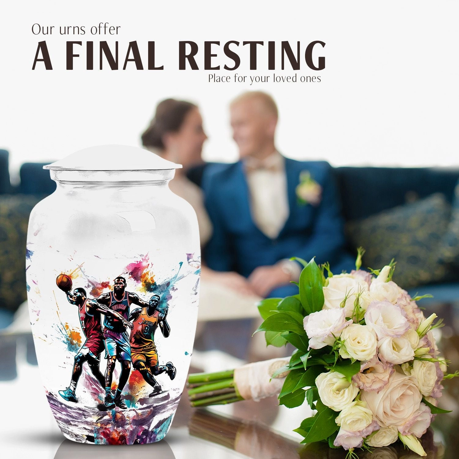 Basketball Memorial Urn for Human Ashes
