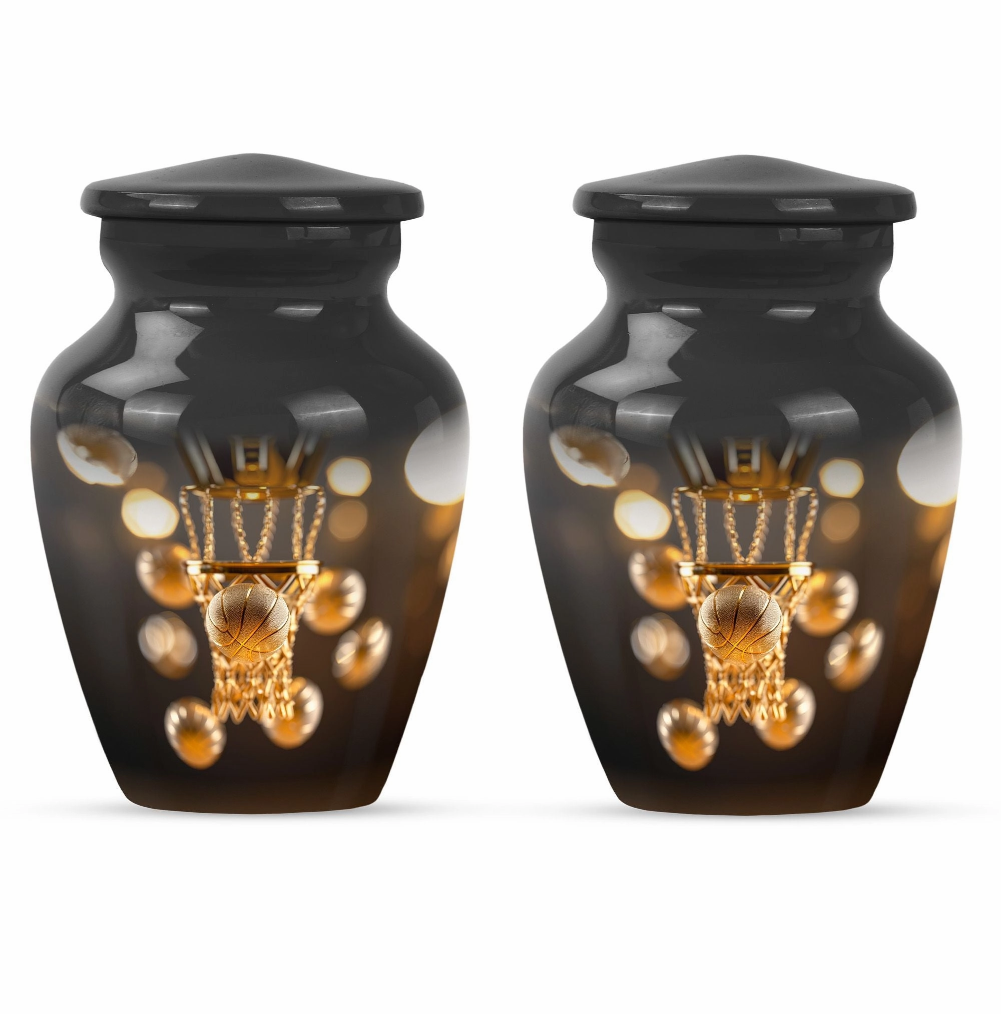 Basketball Themed Funeral Urn For Ashes - Container For Ashes