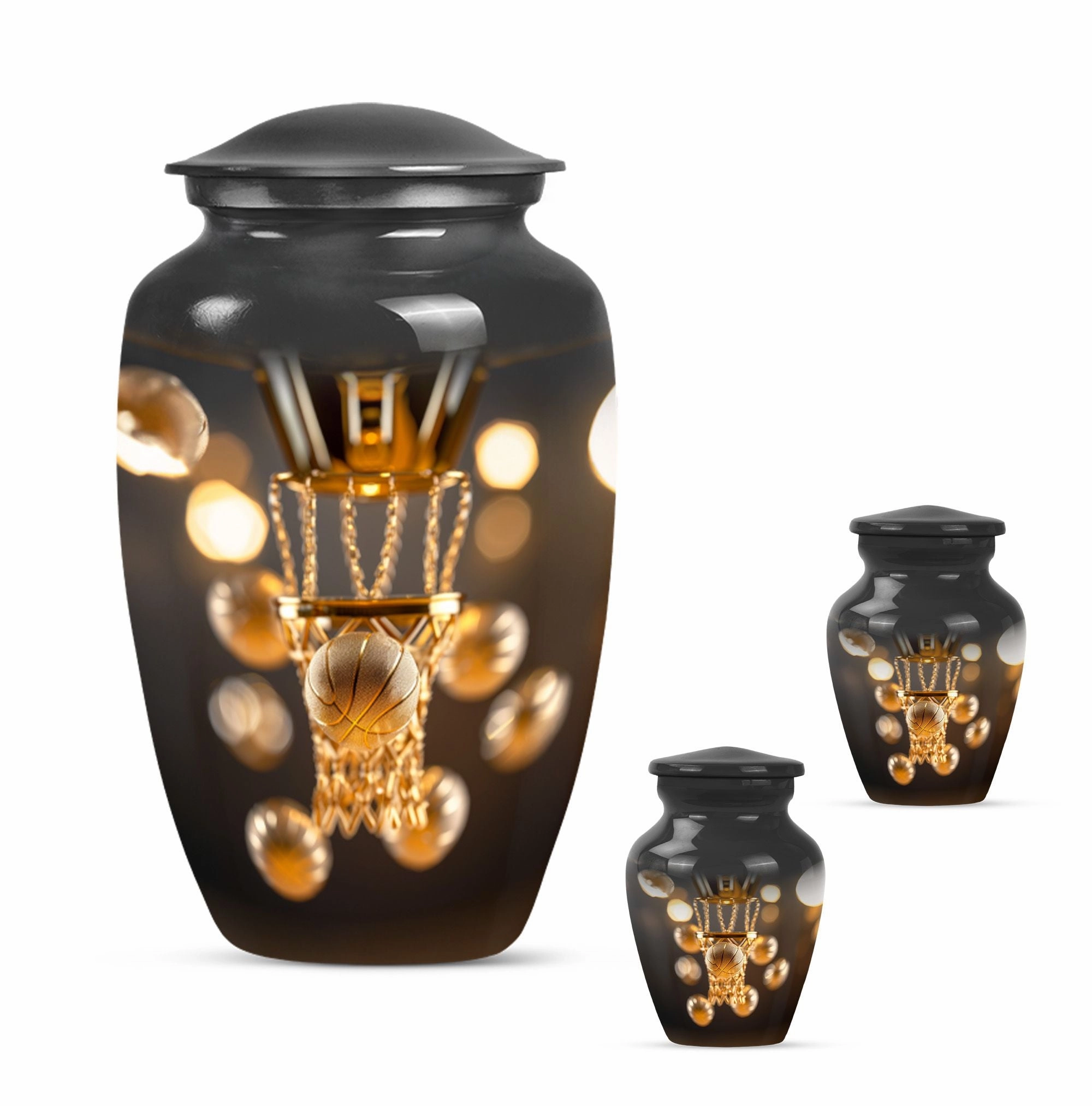 Basketball Themed Funeral Urn For Ashes - Container For Ashes