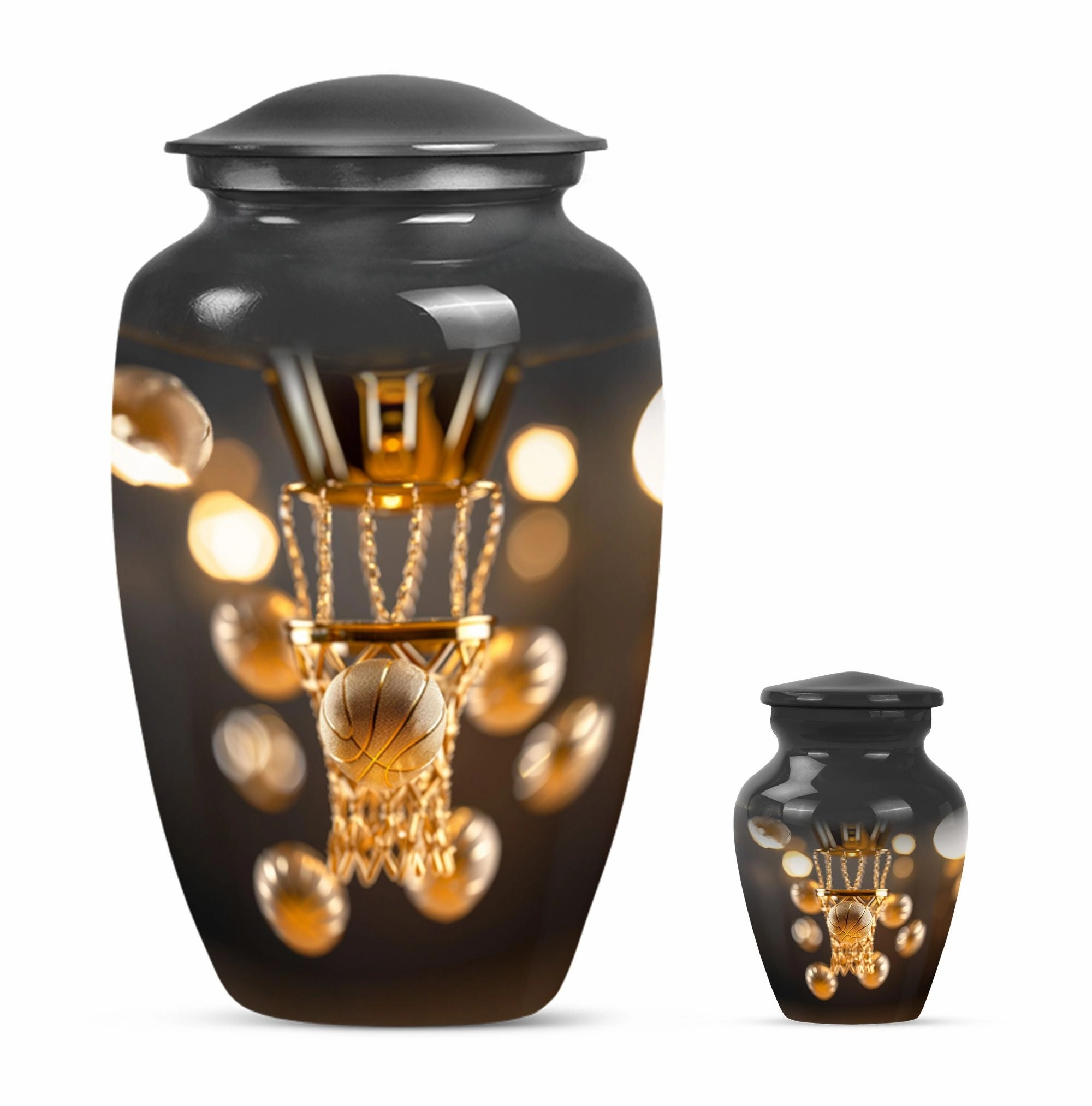 Basketball Themed Funeral Urn For Ashes - Container For Ashes