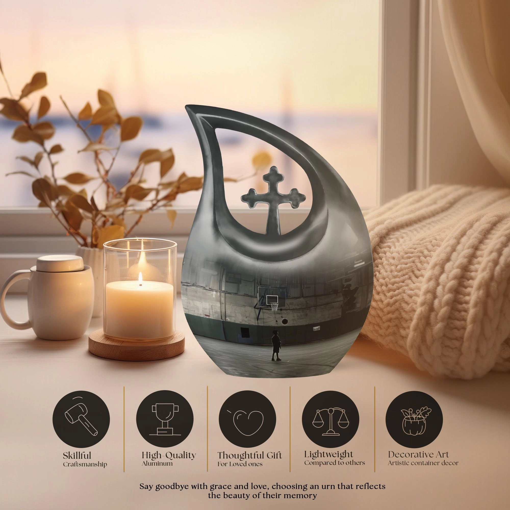 Basketball Themed Memorial Urn for Lasting Keepsake