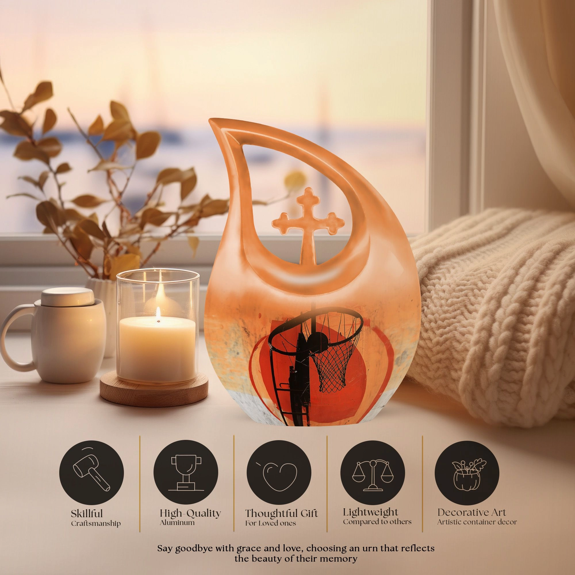 Basketball Tribute Keepsake - Ultimate Memorial Ashes Urn