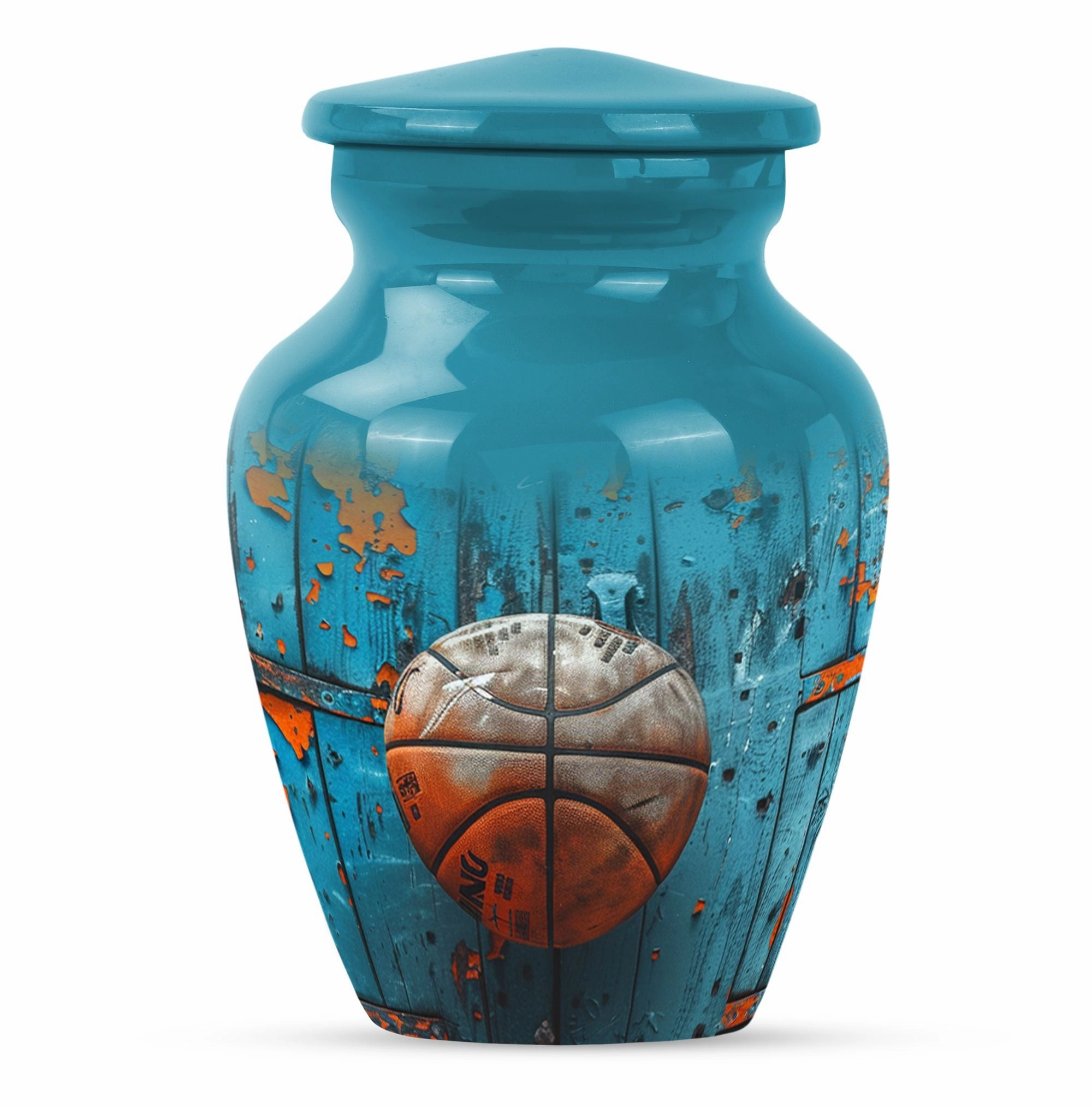 Basketball Tribute Memorial Urn - Funeral Burial Keepsake Urn