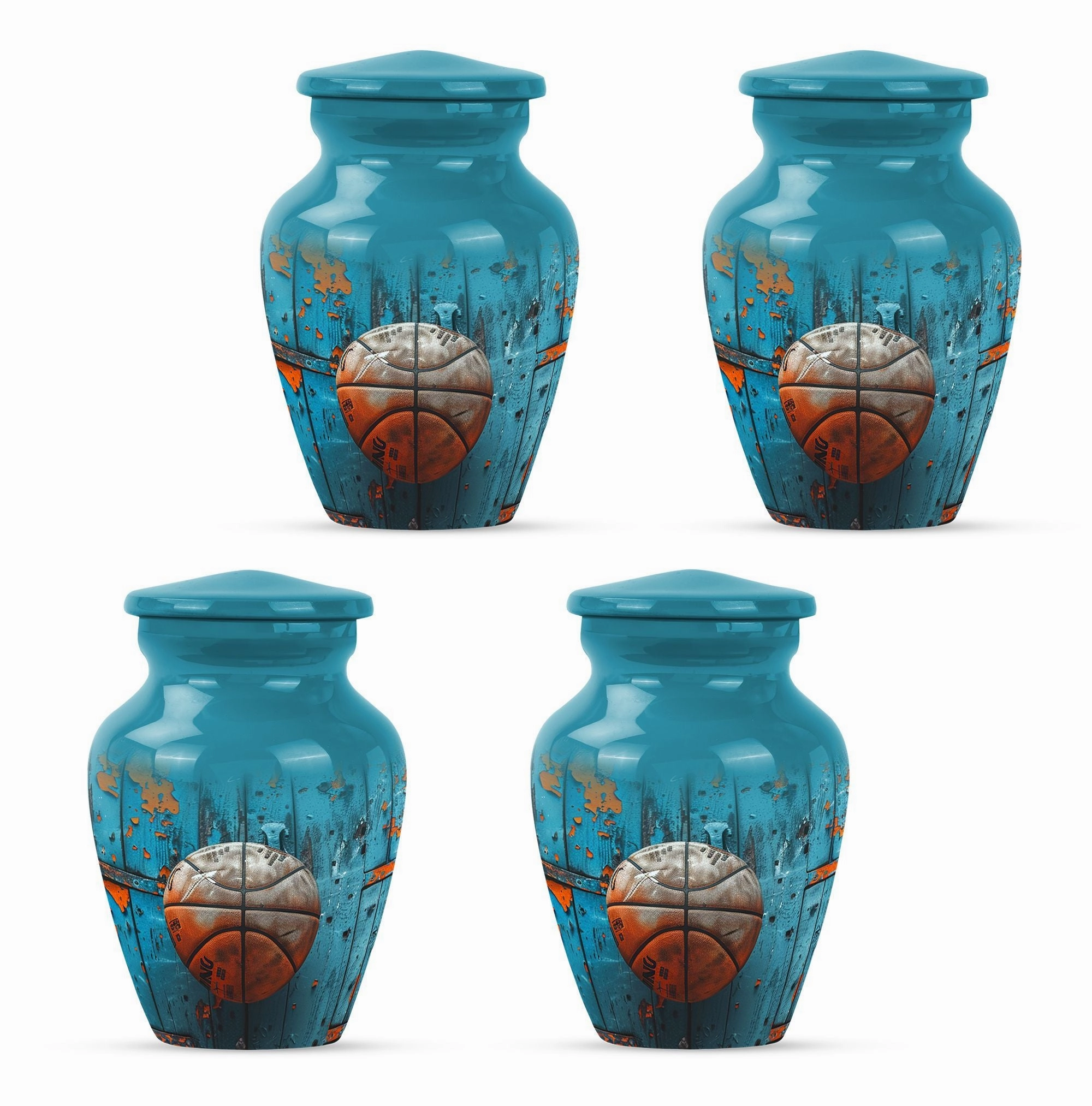 Basketball Tribute Memorial Urn - Funeral Burial Keepsake Urn