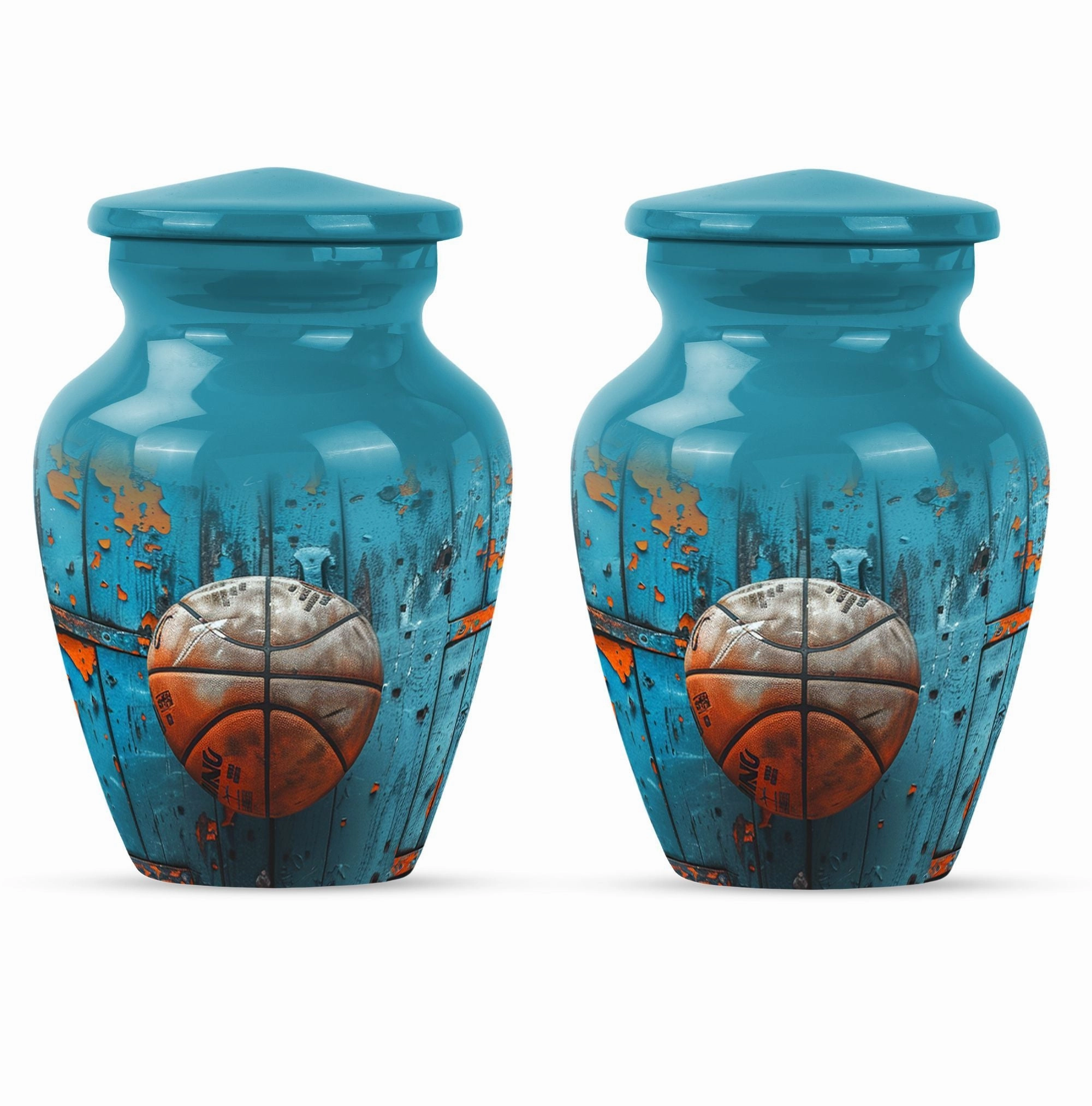 Basketball Tribute Memorial Urn - Funeral Burial Keepsake Urn