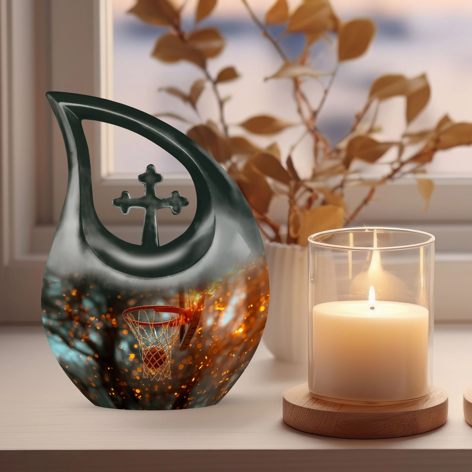 Basketball Urn- Adult Cremation Urn For Human Ashes