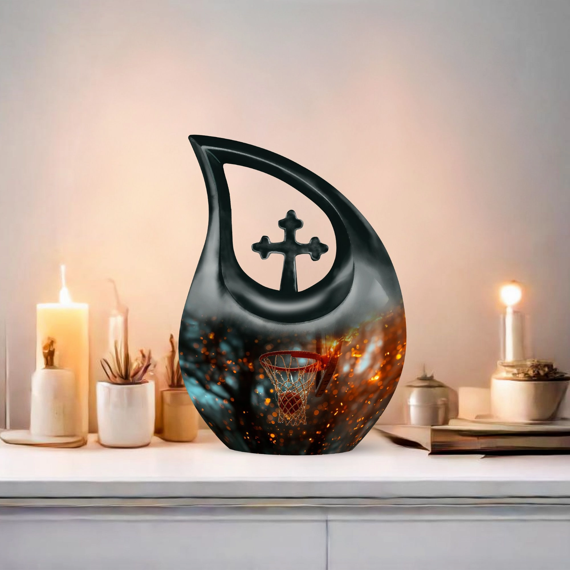 Basketball Urn- Adult Cremation Urn For Human Ashes