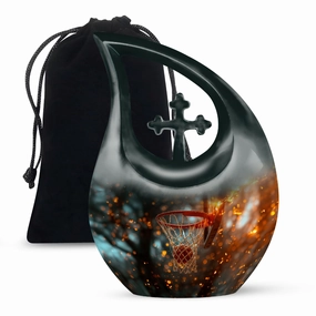 Basketball Urn- Adult Cremation Urn For Human Ashes