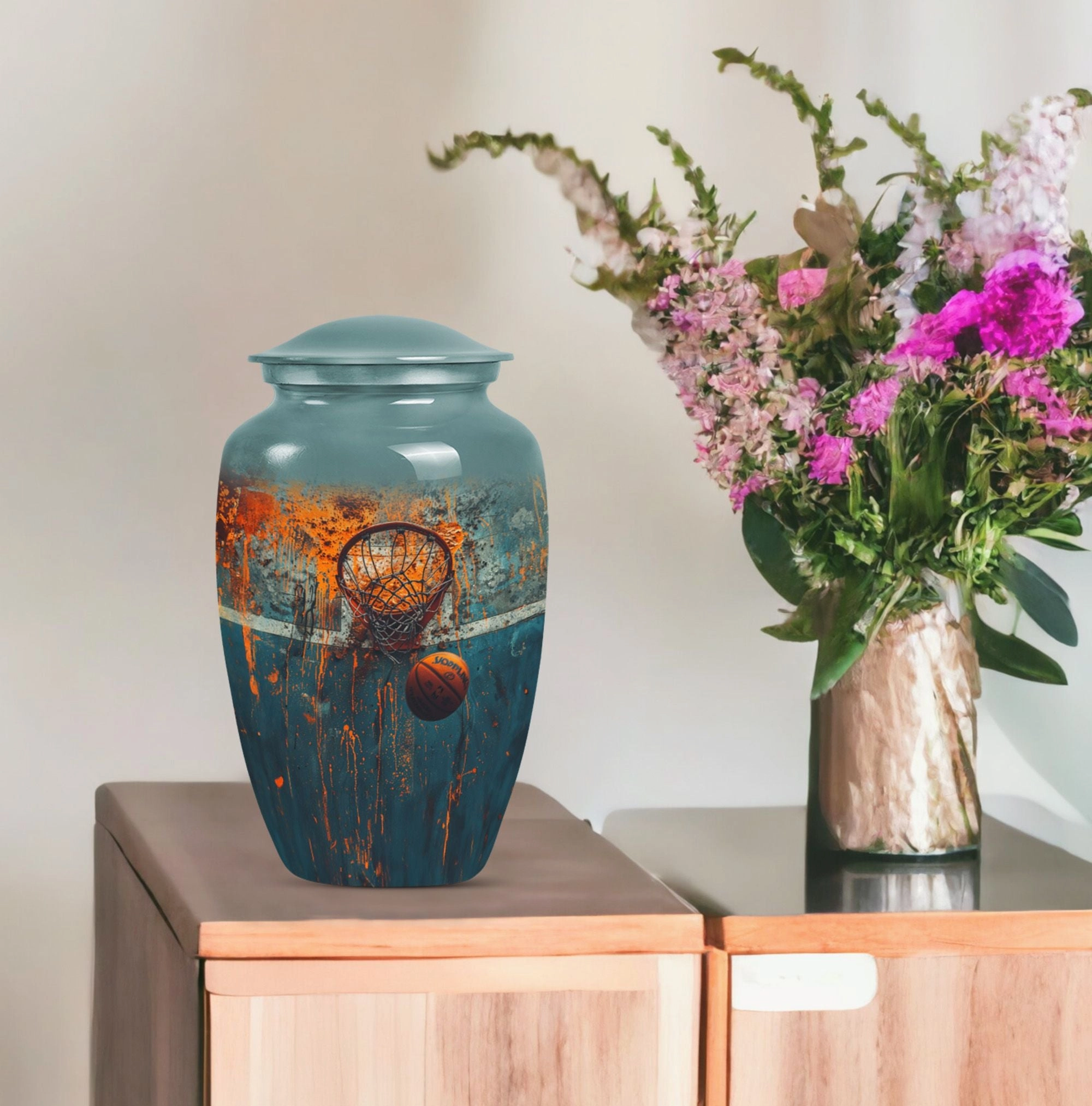 Basketball Urn Cremation Container for Honouring Passions