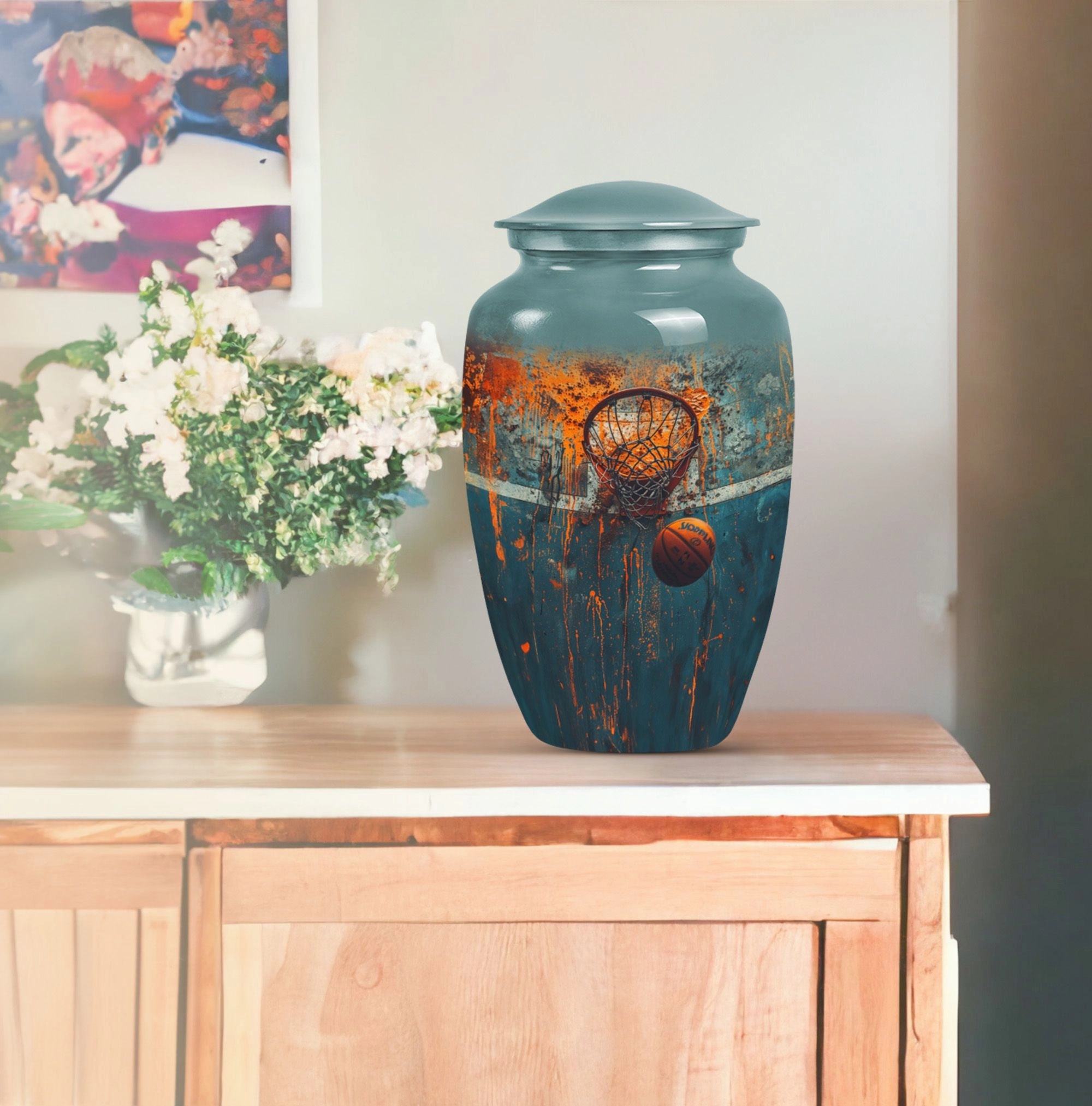 Basketball Urn Cremation Container for Honouring Passions