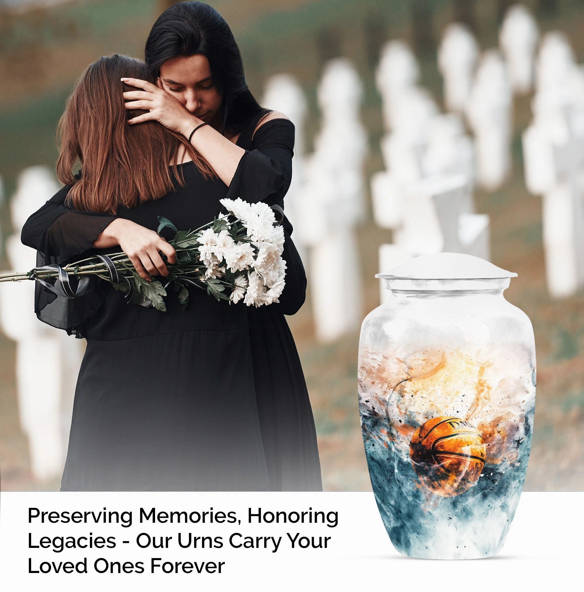 Basketball Urn Memorial Keepsake for Men - A Touching Tribute