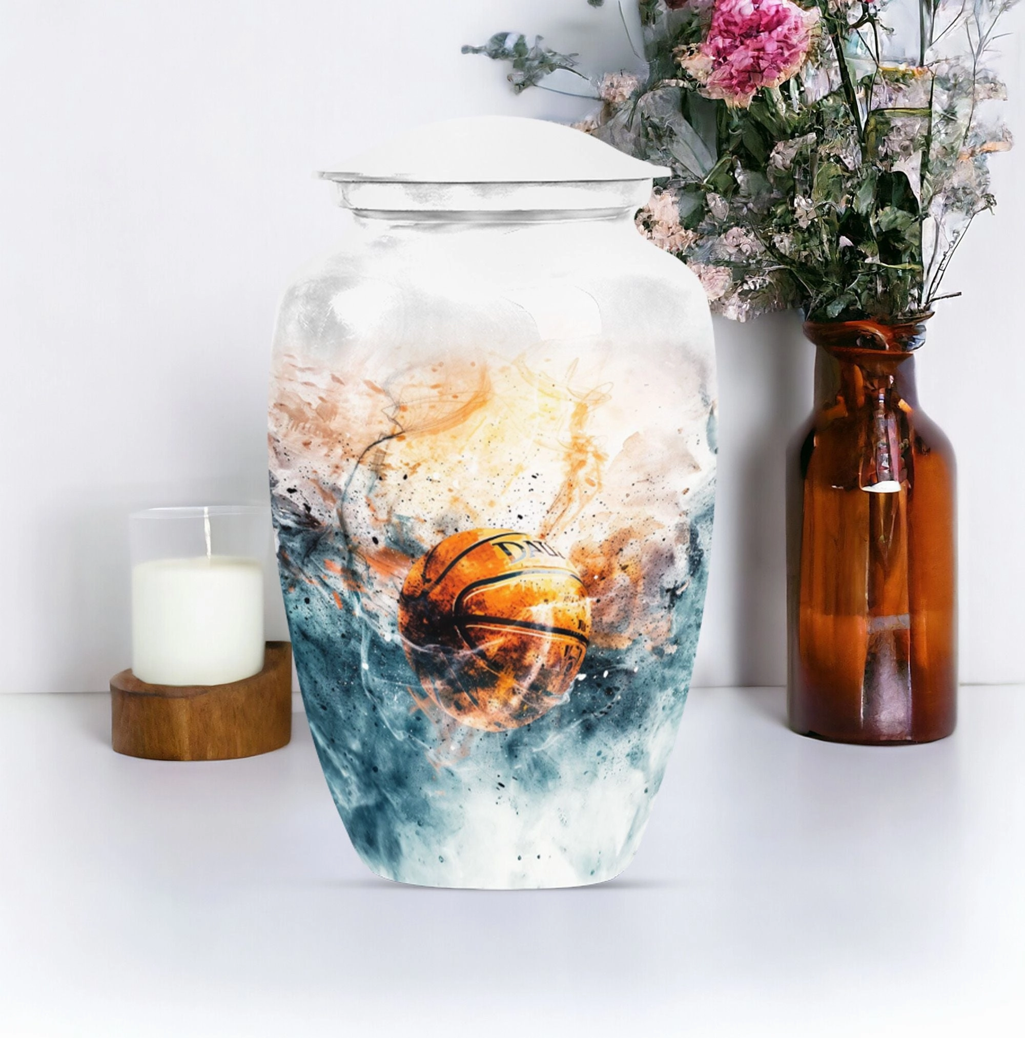 Basketball Urn Memorial Keepsake for Men - A Touching Tribute