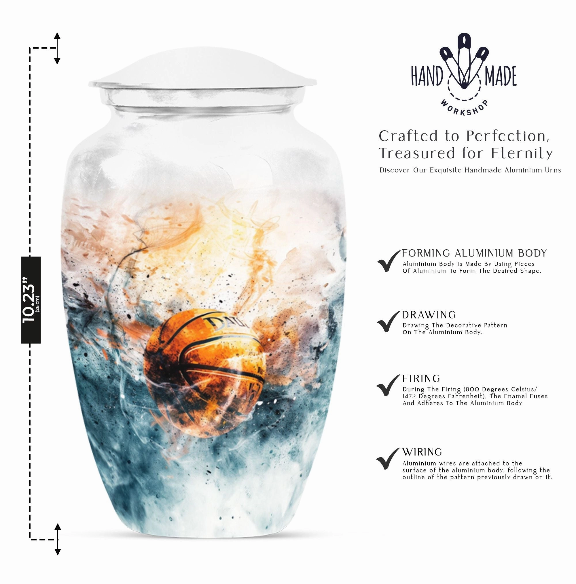 Basketball Urn Memorial Keepsake for Men - A Touching Tribute