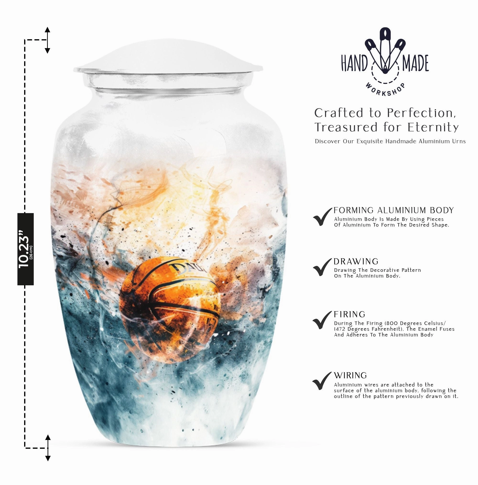 Basketball Urn Memorial Keepsake for Men - A Touching Tribute